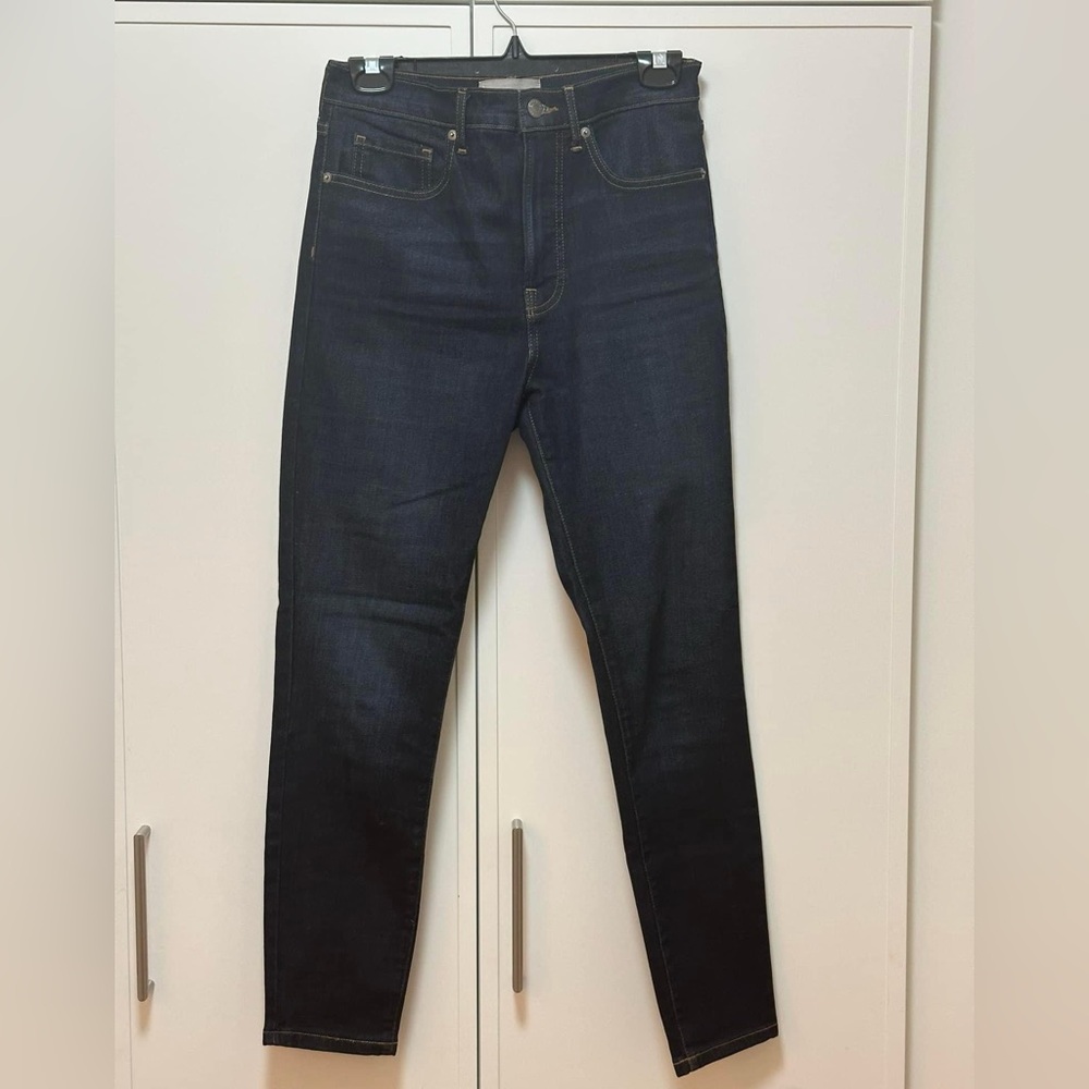 Everlane authentic stretch high rise skinny in dark blue wash BNWOT